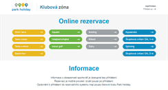Desktop Screenshot of klub.parkholiday.cz