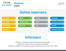 Tablet Screenshot of klub.parkholiday.cz
